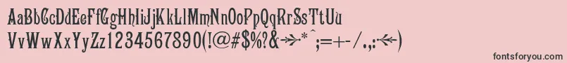 Victoriana Font – Black Fonts on Pink Background