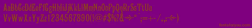 Victoriana Font – Brown Fonts on Purple Background