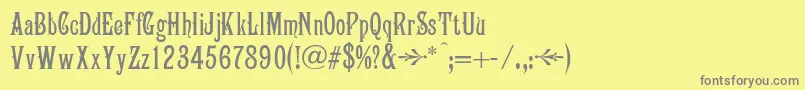 Victoriana Font – Gray Fonts on Yellow Background