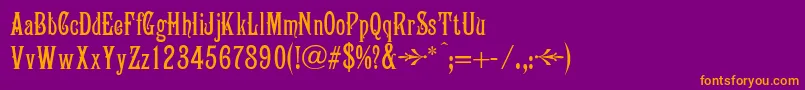 Victoriana Font – Orange Fonts on Purple Background