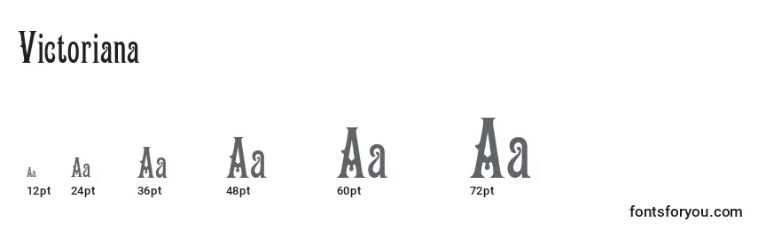 Размеры шрифта Victoriana