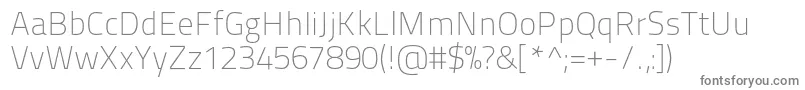 フォントTitilliummaps29l1wt – 白い背景に灰色の文字