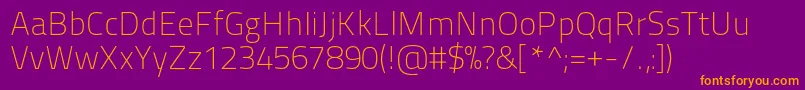 Titilliummaps29l1wt-fontti – oranssit fontit violetilla taustalla
