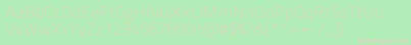 フォントTitilliummaps29l1wt – 緑の背景にピンクのフォント