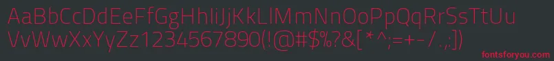 Titilliummaps29l1wt Font – Red Fonts on Black Background