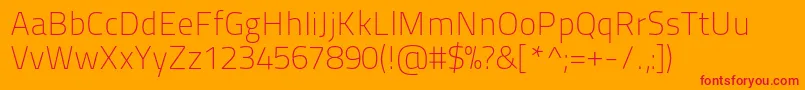 Titilliummaps29l1wt Font – Red Fonts on Orange Background