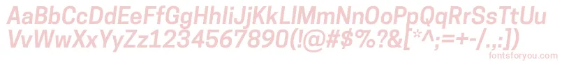 CooperhewittSemibolditalic Font – Pink Fonts on White Background