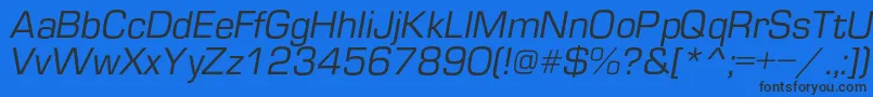 EuropecItalic Font – Black Fonts on Blue Background