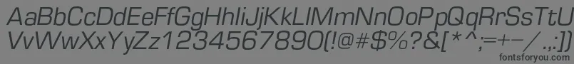Шрифт EuropecItalic – чёрные шрифты на сером фоне