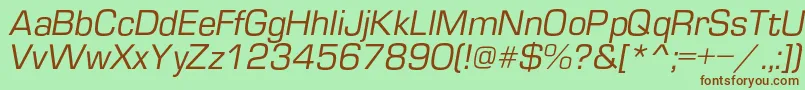 EuropecItalic Font – Brown Fonts on Green Background