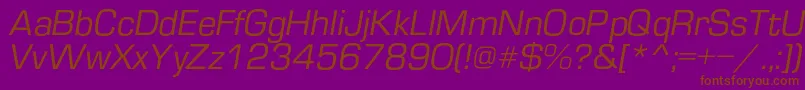 EuropecItalic Font – Brown Fonts on Purple Background