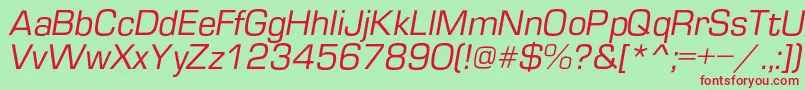 EuropecItalic Font – Red Fonts on Green Background