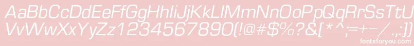 EuropecItalic Font – White Fonts on Pink Background