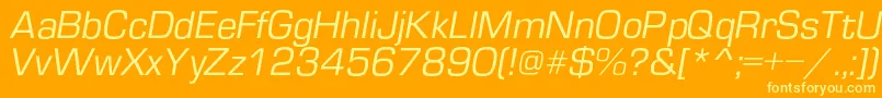 EuropecItalic Font – Yellow Fonts on Orange Background