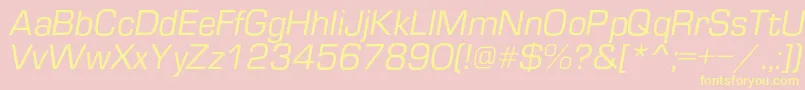 En savoir plus sur la police EuropecItalic Police EuropecItalic – polices jaunes sur fond rose