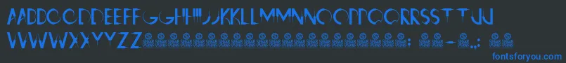 Czcionka RavensClaws – niebieskie czcionki na czarnym tle