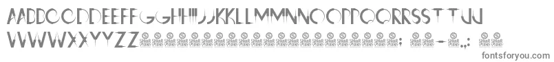 RavensClaws-fontti – harmaat kirjasimet valkoisella taustalla