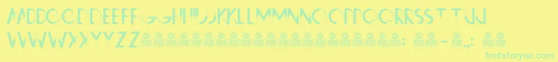 RavensClaws Font – Green Fonts on Yellow Background