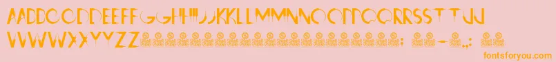 RavensClaws Font – Orange Fonts on Pink Background