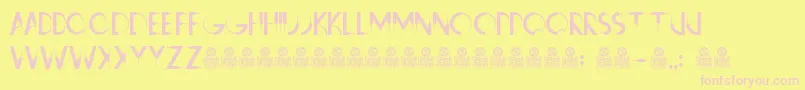 fuente RavensClaws – Fuentes Rosadas Sobre Fondo Amarillo