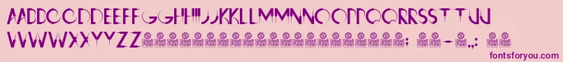 RavensClaws Font – Purple Fonts on Pink Background