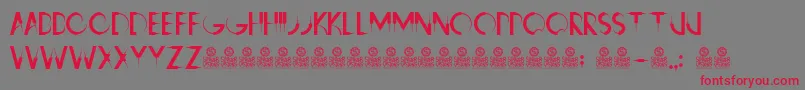 Weitere Informationen zur RavensClaws-Schriftart RavensClaws-Schriftart – Rote Schriften auf grauem Hintergrund