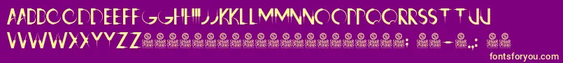 Saiba mais sobre a fonte RavensClaws Fonte RavensClaws – fontes amarelas em um fundo roxo