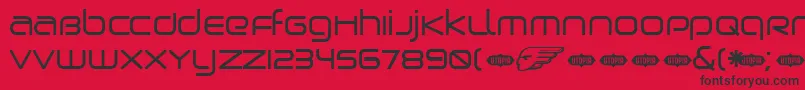 Birdman ffy Font – Black Fonts on Red Background