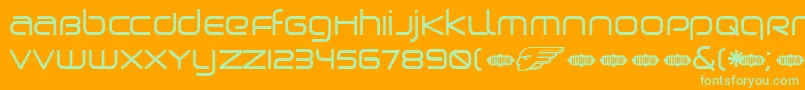 Birdman ffy Font – Green Fonts on Orange Background