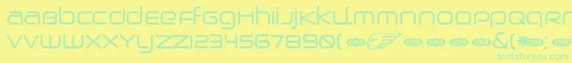 Birdman ffy Font – Green Fonts on Yellow Background