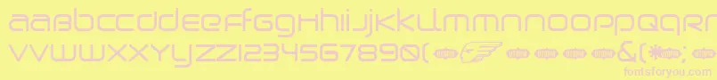 Birdman ffy Font – Pink Fonts on Yellow Background