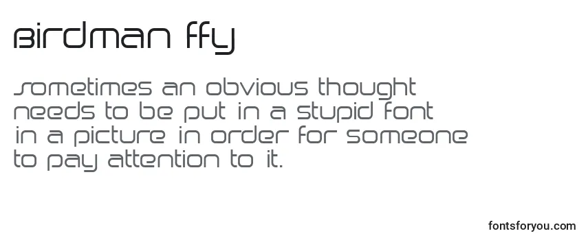 Шрифт Birdman ffy