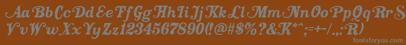 Więcej informacji o czcionce CountryWesternSwingBlack Czcionka CountryWesternSwingBlack – szare czcionki na brązowym tle
