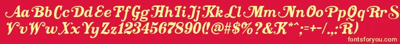 CountryWesternSwingBlack Font – Yellow Fonts on Red Background