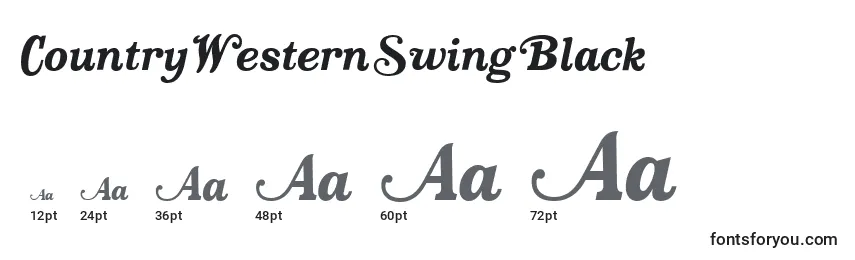 CountryWesternSwingBlack Font Sizes