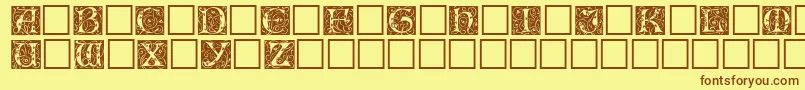 Eicap Font – Brown Fonts on Yellow Background