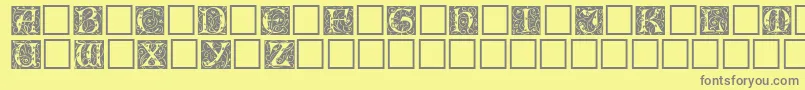 Eicap Font – Gray Fonts on Yellow Background