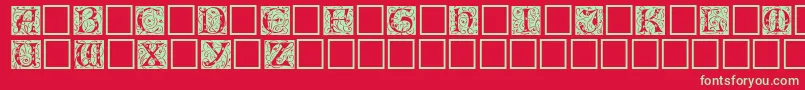 Eicap Font – Green Fonts on Red Background