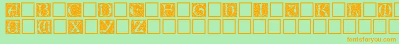 Eicap Font – Orange Fonts on Green Background