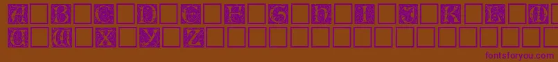 Eicap Font – Purple Fonts on Brown Background