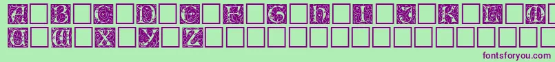 Eicap Font – Purple Fonts on Green Background