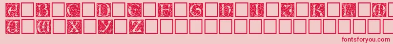 Fonte Eicap – fontes vermelhas em um fundo rosa