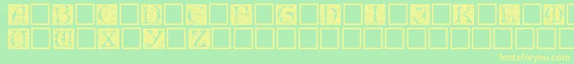 Eicap Font – Yellow Fonts on Green Background