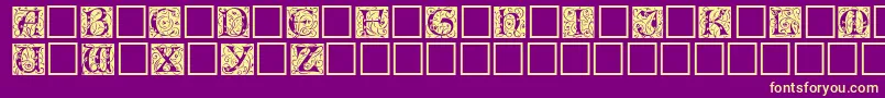 Eicap Font – Yellow Fonts on Purple Background