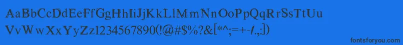 MaudlinSketch Font – Black Fonts on Blue Background