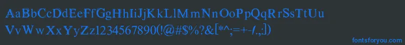 フォントMaudlinSketch – 黒い背景に青い文字