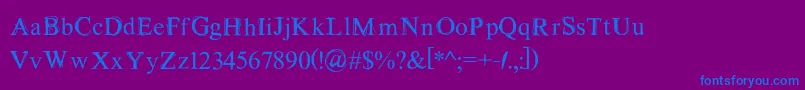 フォントMaudlinSketch – 紫色の背景に青い文字