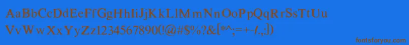 Czcionka MaudlinSketch – brązowe czcionki na niebieskim tle