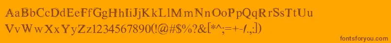 MaudlinSketch Font – Brown Fonts on Orange Background