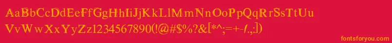 MaudlinSketch Font – Orange Fonts on Red Background